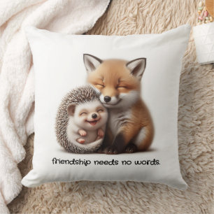 Schattigee Hedgehog & Fox Kit Knuffelen Beste vrie Kussen