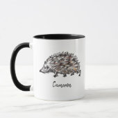 Schattigee Hedgehog gepersonaliseerd bosdier Mok (Links)