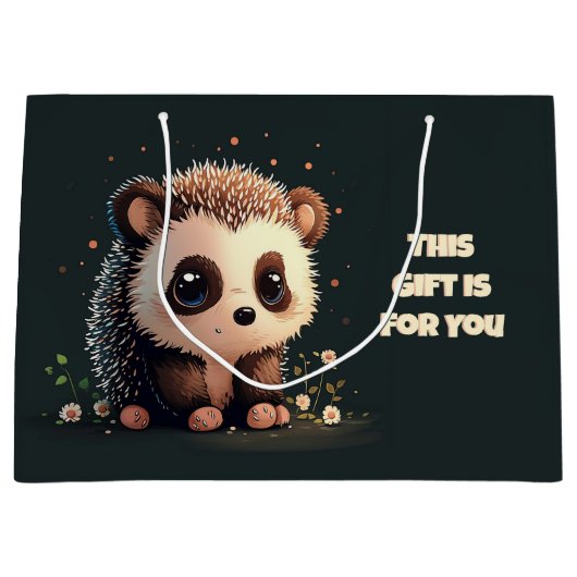 Schattigee Hedgehog Gift Bag - Schattige Kawaii Ar Groot Cadeauzakje (Voorkant)