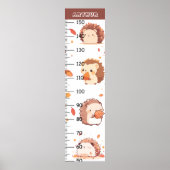 Schattigee Hedgehog groeigrafiek Poster (Voorkant)