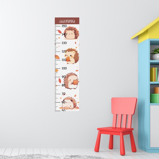 Schattigee Hedgehog groeigrafiek Poster (Kinderkamer 1)