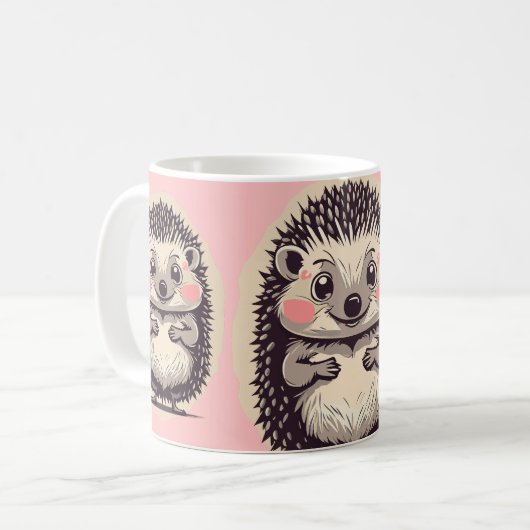 Schattigee Hedgehog Hedgie aangepaste tekst Koffiemok (Voorkant links)