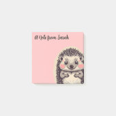 Schattigee Hedgehog Hedgie aangepaste tekst Post-it® Notes (Voorkant)