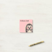 Schattigee Hedgehog Hedgie aangepaste tekst Post-it® Notes (Op bureau)