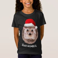 Schattigee Hedgehog Kerstmis Santa Hat Bah Humbug