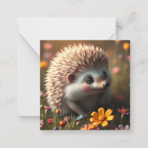 Schattigee Hedgehog Note-Kaart Notitiekaartje