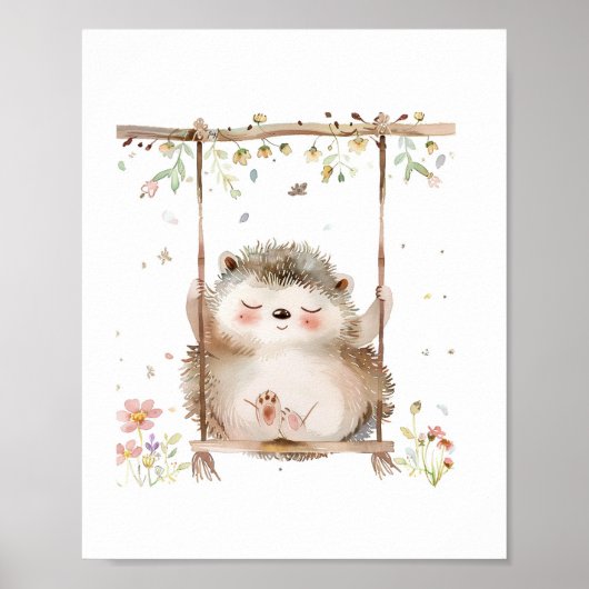 Schattigee Hedgehog Nursery Friends houden van die Poster (Voorkant)