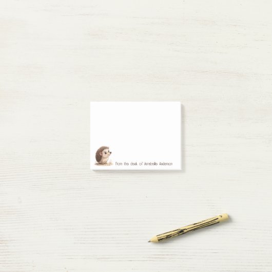 Schattigee Hedgehog Personalize Notes (Op bureau)