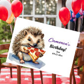 Schattigee Hedgehog Pizza Party Verjaardag Kaart