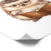 Schattigee Hedgehog Reading Poster Print (Hoek)