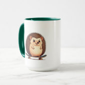 Schattigee Hedgehog Skating Mok – Fun Animal Coffe (Voorkant links)