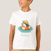 Schattigee Hedgehog zomervakantie strand T-shirt (Voorkant)