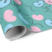 Schattigee heer en mevrouw Balloons Engagement Par Cadeaupapier (Rol Hoek)