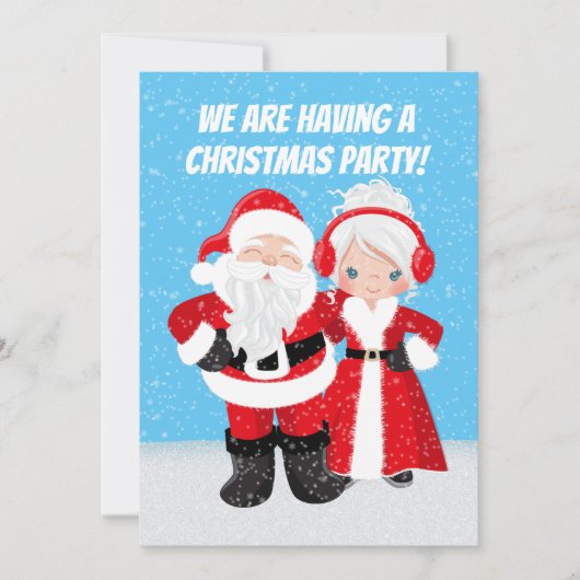 Schattigee heer en mevrouw Sinterklaas Partij Kaart (Voorkant)