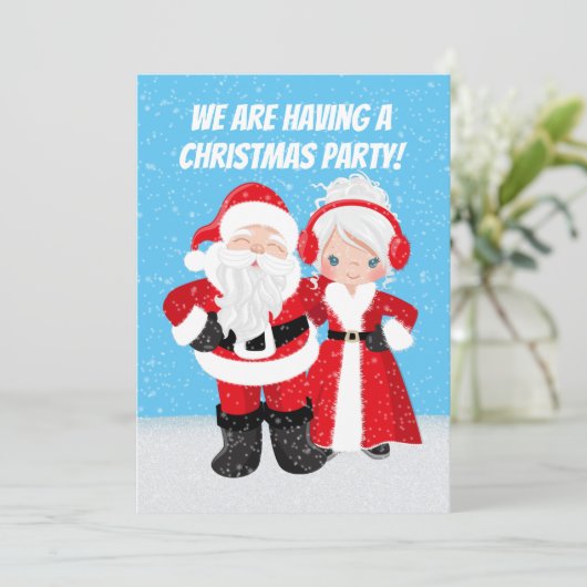 Schattigee heer en mevrouw Sinterklaas Partij Kaart (Staand voorkant)