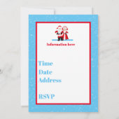 Schattigee heer en mevrouw Sinterklaas Partij Kaart (Achterkant)