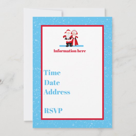 Schattigee heer en mevrouw Sinterklaas Partij Kaart (Achterkant)