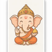 Schattigee heer Ganesha sticker (Voorkant)