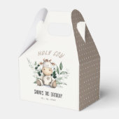 Schattigee Heilige Koe Bladgroen Pastel Neutral Ki Bedankdoosjes (Achterkant)