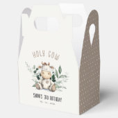 Schattigee Heilige Koe Bladgroen Pastel Neutral Ki Bedankdoosjes (Geopend)