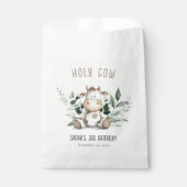 Schattigee Heilige Koe Bladgroen Pastel Neutral Ki Bedankzakje (Voorkant)