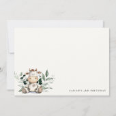 Schattigee Heilige Koe Bladgroen Pastel Neutral Ki Notitiekaartje (Voorkant)