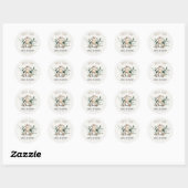 Schattigee Heilige Koe Bladgroen Pastel Neutral Ki Ronde Sticker (Vel)