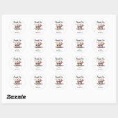 Schattigee Heilige Koe Boerderij Dier Baby shower  Ronde Sticker (Vel)