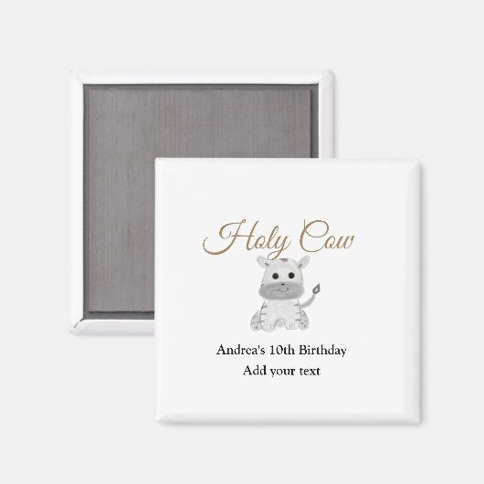 Schattigee Heilige koe boerderij Dierenverjaardag Magneet (Voorkant / Achterkant)
