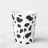 Schattigee Heilige Koe Boerderij Thema Koe Print H Papieren Bekers (Rechts)