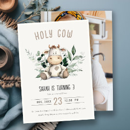 Schattigee Heilige Koe Foliage Pastel Foto Kindere Kaart