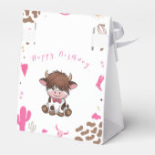 Schattigee Heilige koe hoogland koe Bedankdoosjes (Achterkant)