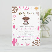 Schattigee Heilige koe hoogland koe verjaardagsuit Kaart (Staand voorkant)