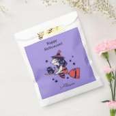 Schattigee Heks aangepaste naam Halloween gunstzak Bedankzakje (Gezegeld)