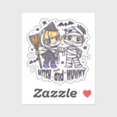 Schattigee heks en mama sticker (Vel)
