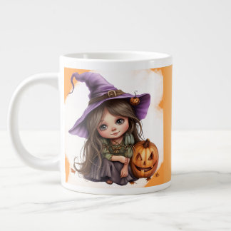 Schattigee heks en pompoen Halloween Specialty Mok