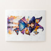Schattigee heks en vlinders legpuzzel (Horizontaal)