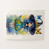 Schattigee heks en vlinders legpuzzel (Horizontaal)