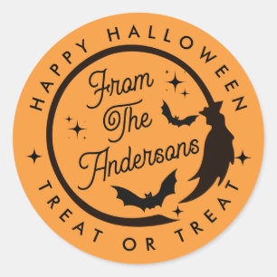 Schattigee heks gelukkig Halloween trakteren of be Ronde Sticker