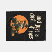 Schattigee heks Grappig Halloween Vrouwen Meisjes  Fleece Deken (Voorkant (Horizontaal))