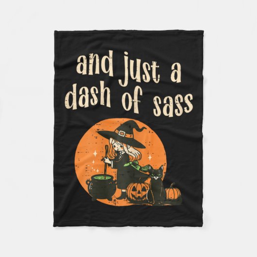 Schattigee heks Grappig Halloween Vrouwen Meisjes  Fleece Deken (Voorkant)