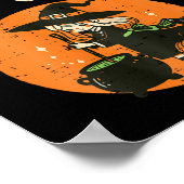 Schattigee heks Grappig Halloween Vrouwen Meisjes Poster (Hoek)