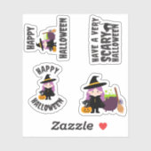 Schattigee heks Halloween Cheer Sticker Pack (Vel)