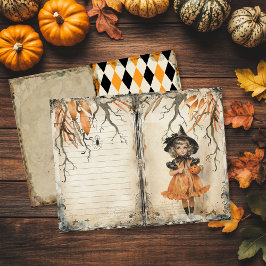  Schattigee heks Halloween Junk Journal Page
