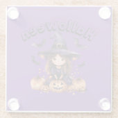 Schattigee heks Halloween Onderzetter (Achterkant)
