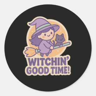 Schattigee heks Halloween Sticker voor kinderen