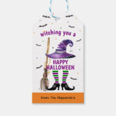 Schattigee heks Happy Halloween Kinder Party Bag G Cadeaulabel (Voorkant)