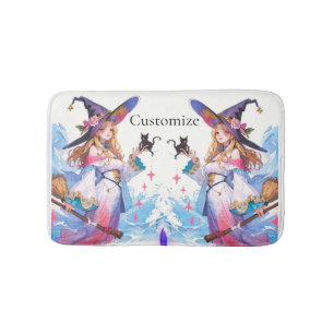 Schattigee heks Holding Black Cat Thunder_Cove Badmat