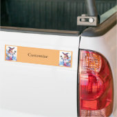Schattigee heks Holding Black Cat Thunder_Cove Bumpersticker (Op Truck)