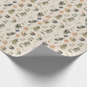 Schattigee heks Kinder Halloween Verjaardag Cadeaupapier (Hoek)